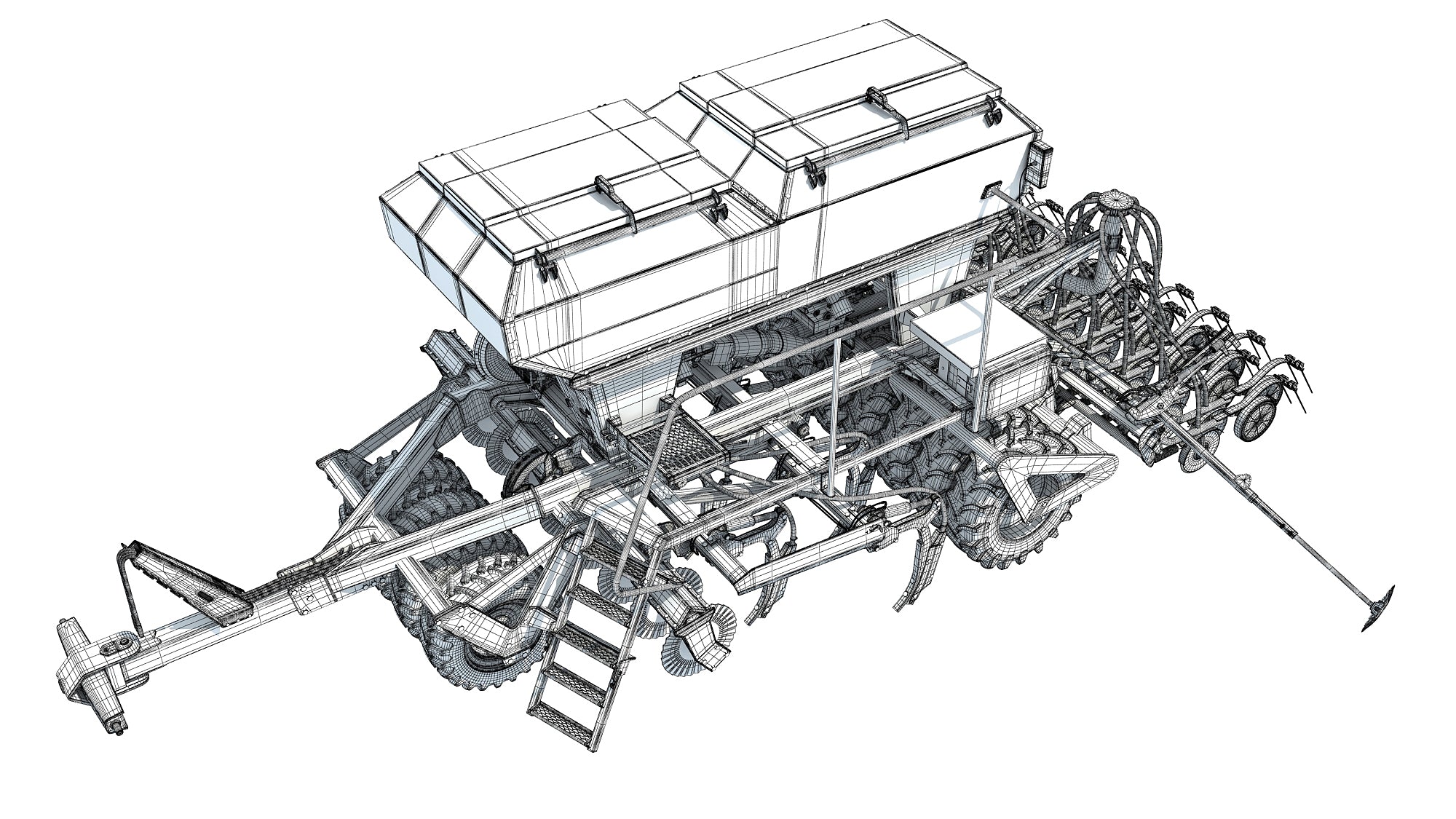 seed planter diagram Trailed Planter Seeder – 3D Horse