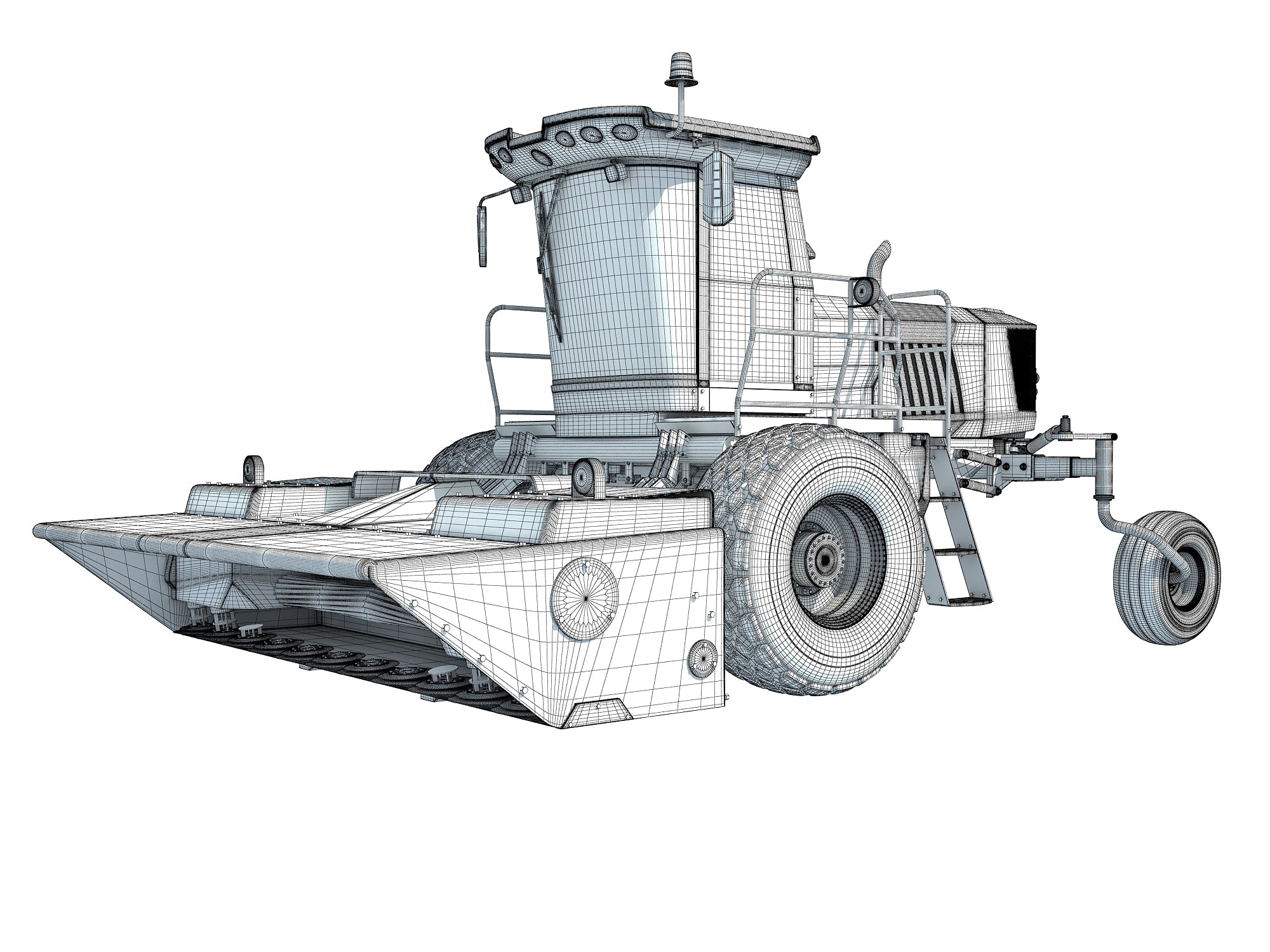 Swather Windrower 3D Model