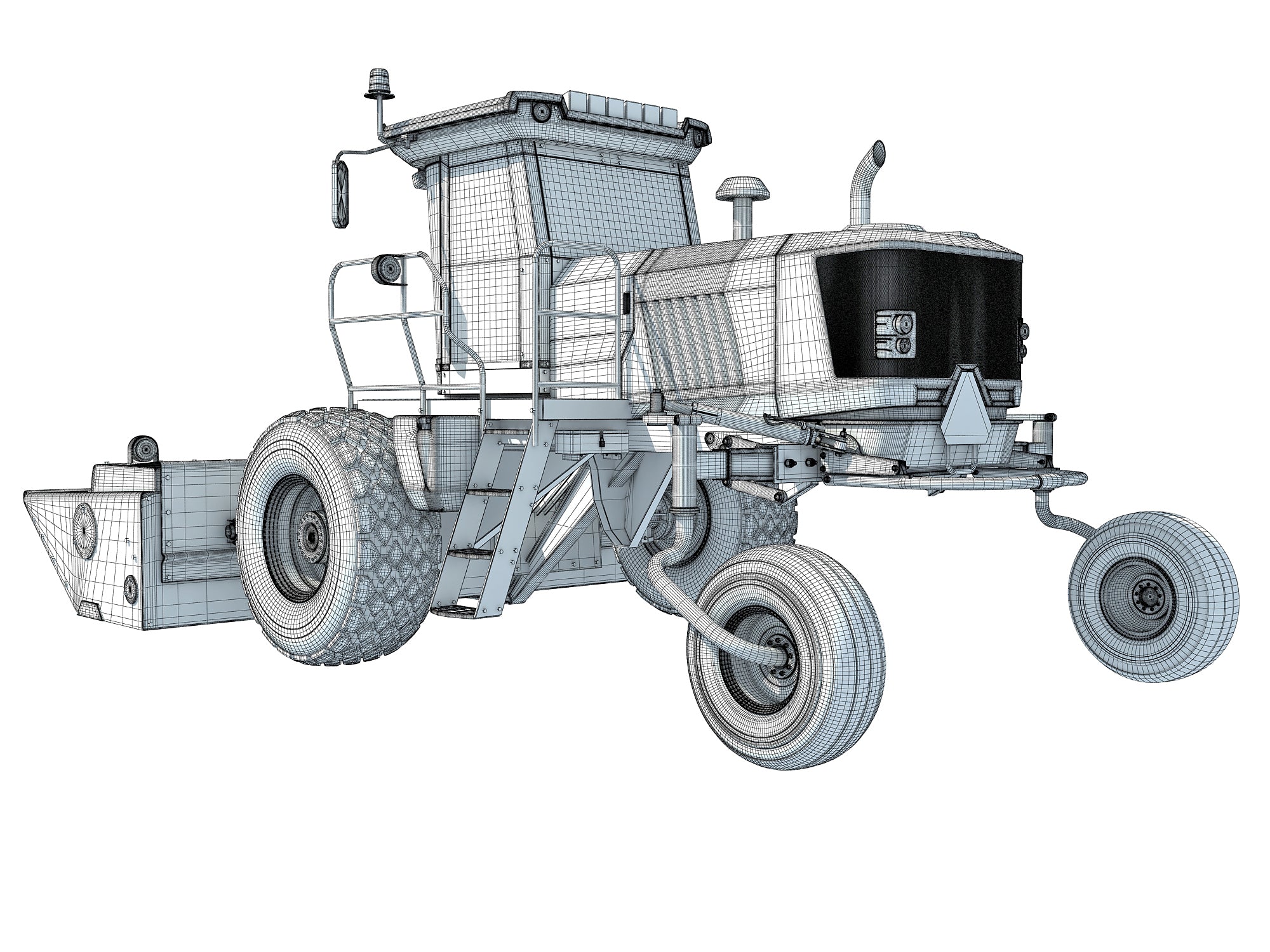 Swather Windrower 3D Model