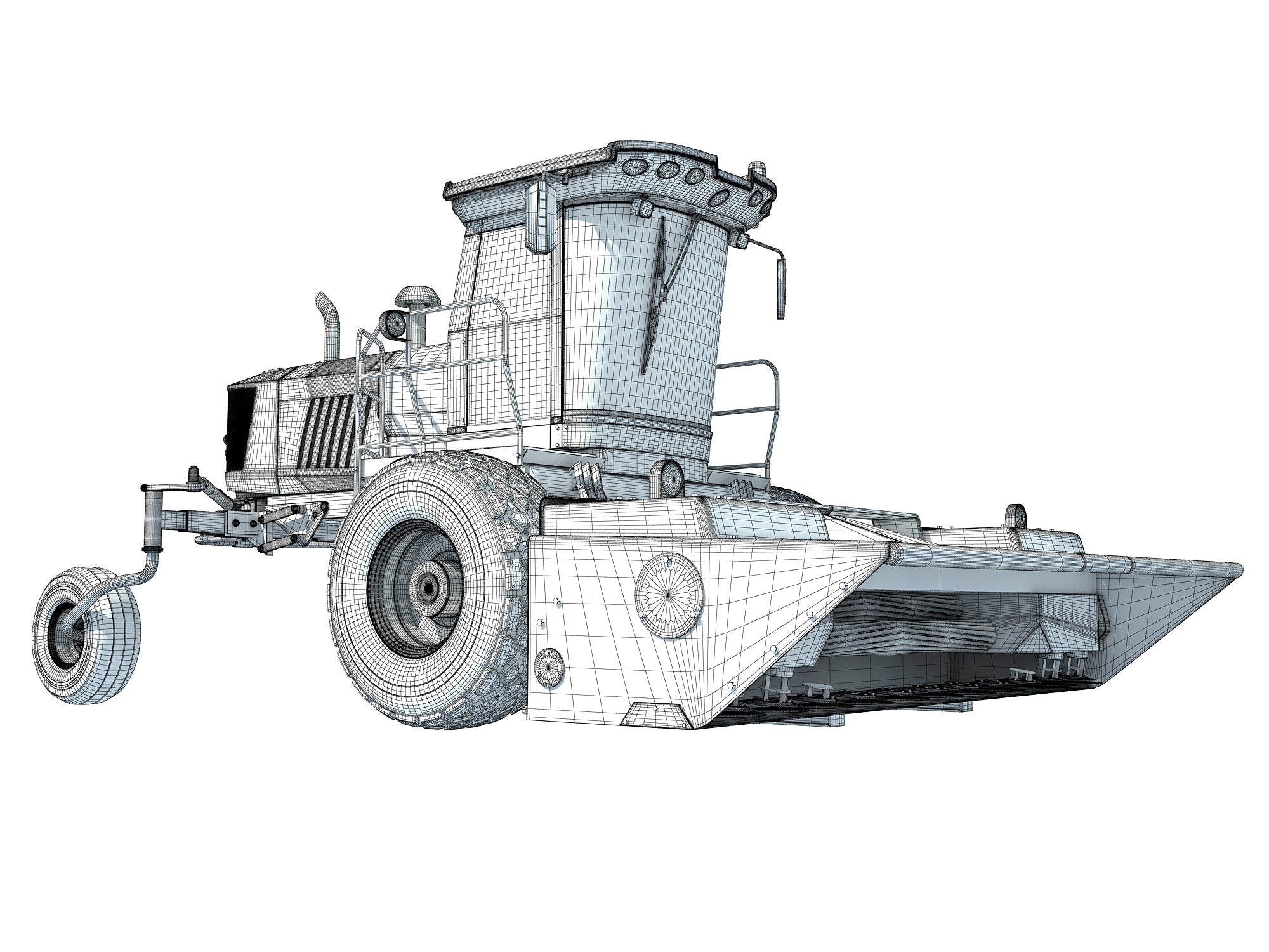 Swather Windrower 3D Model